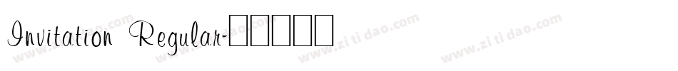 Invitation Regular字体转换